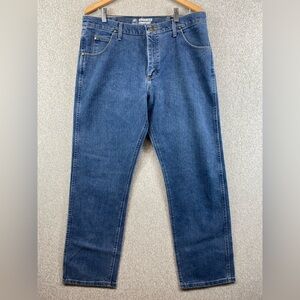 Wrangler 47 advanced comfort jeans regular fit straight leg cotton spandex 36x30